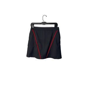 VK Sport black red zip detail golf skort w/pockets side zip women's size 6